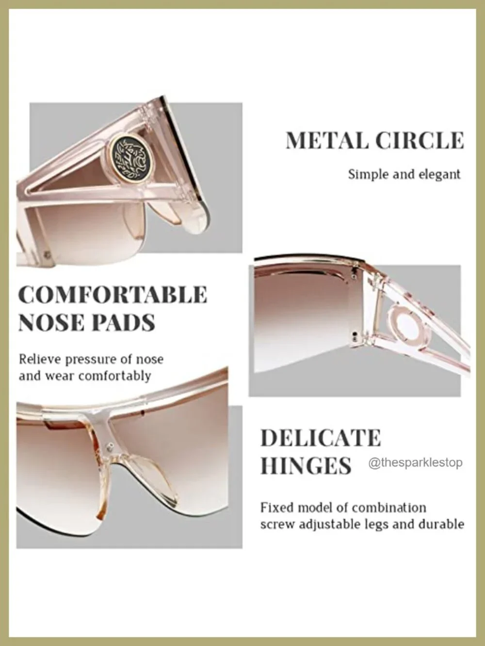 Oversized One Piece Wrap Sunglasses for Men Women UV400
